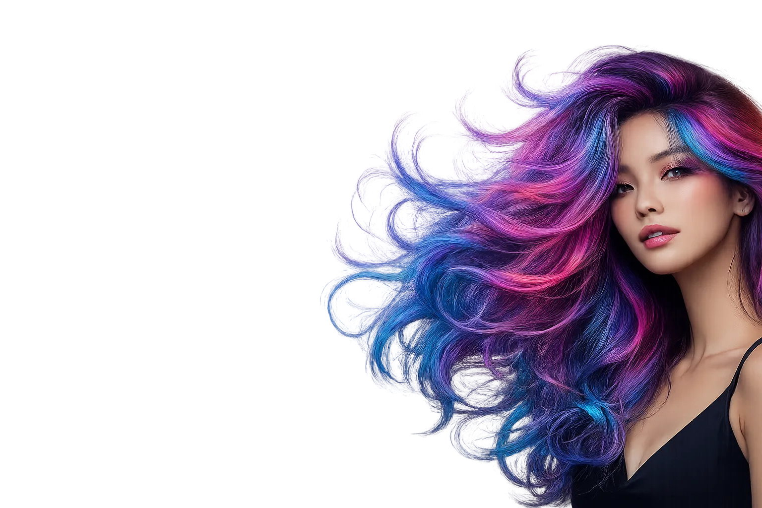 Người mẫu tóc thời trang với kiểu tóc uốn nhuộm cao cấp độc bản tại Twendy Hair Salon